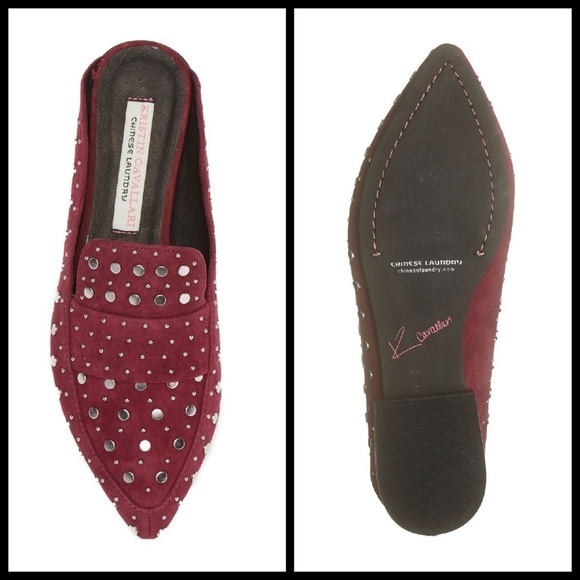 💕KRISTIN CAVALLARI💕 Suede Studded Loafer Mules ~ Amethyst 8.5 New in Box - Picture 5 of 12